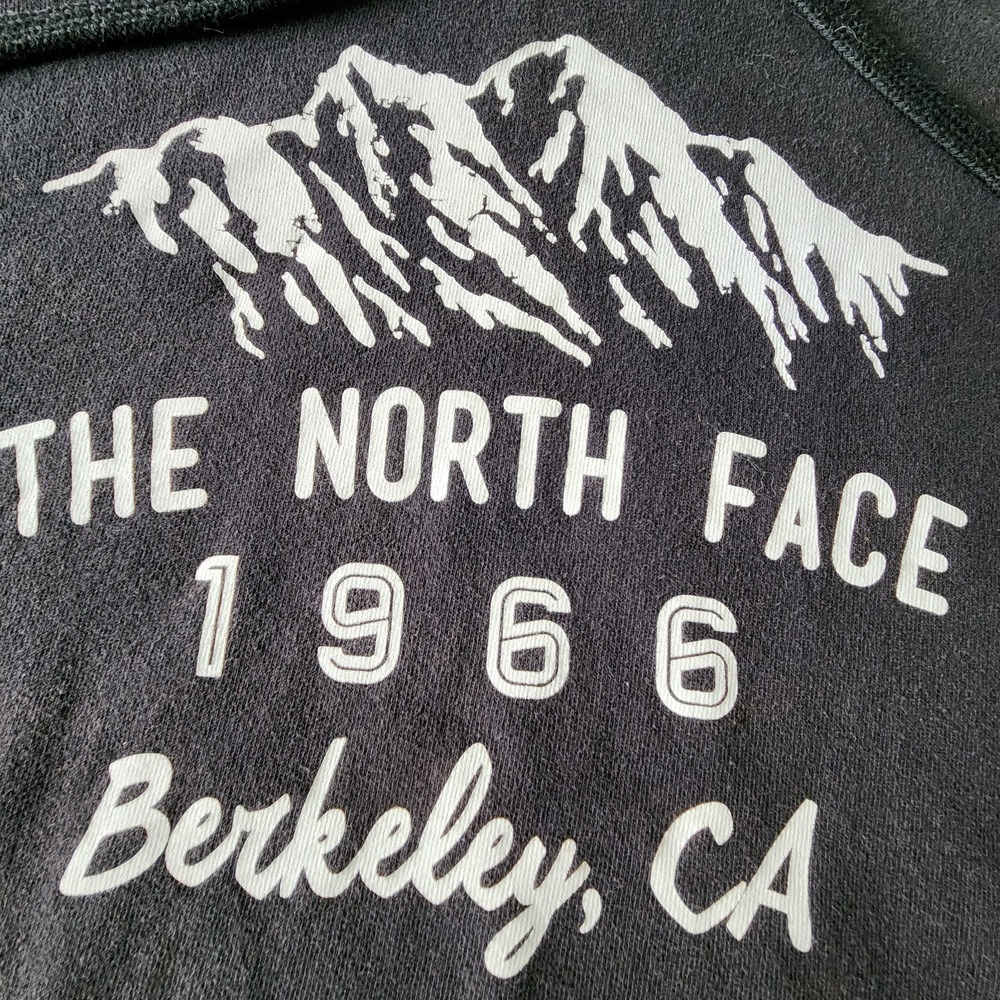 The North Face Hoodie Mens Medium 1966 Berkeley Ca Spellout Logo Black White '16 - Picture 2 of 15